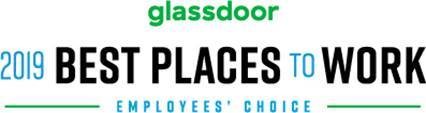 2019 Best Places to Work, A Glassdoor Employees’ Choice Award Winner